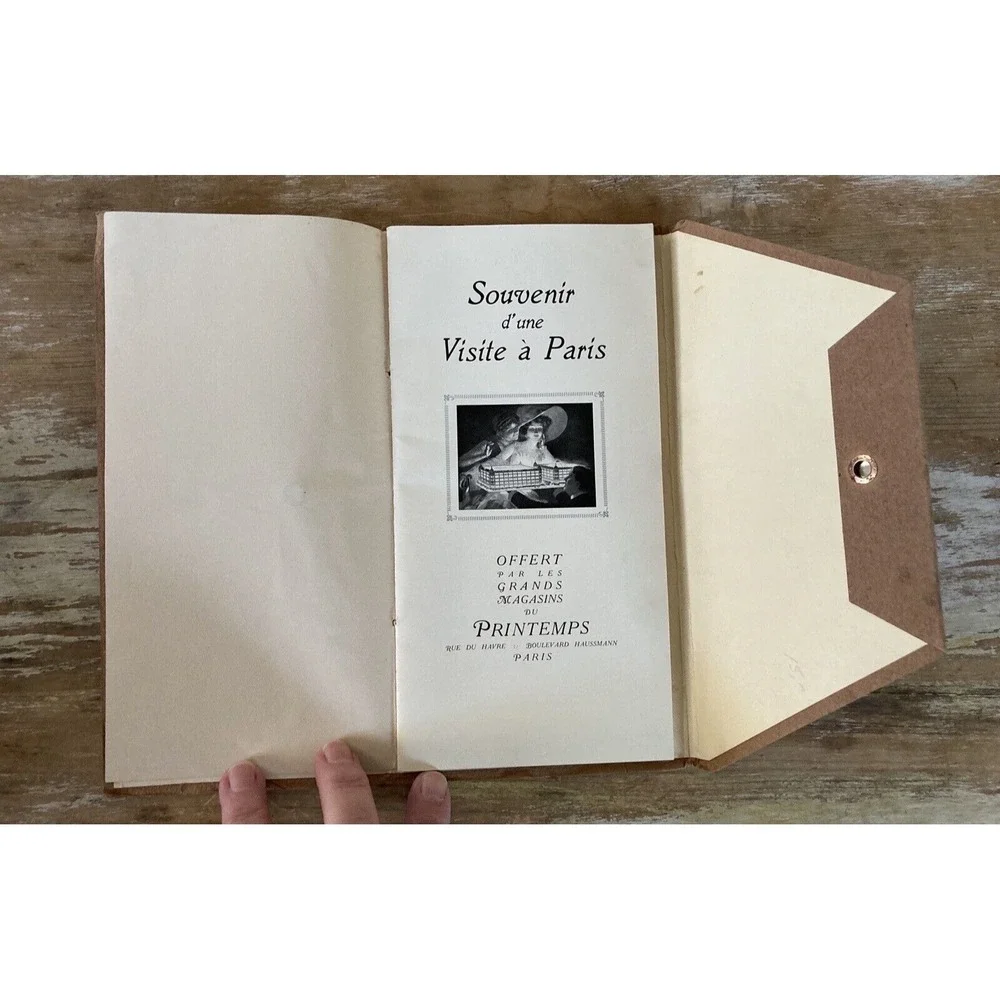 Vintage travel tourist booklet Souvenir of a Visit to Paris Printemps 1910's 20s